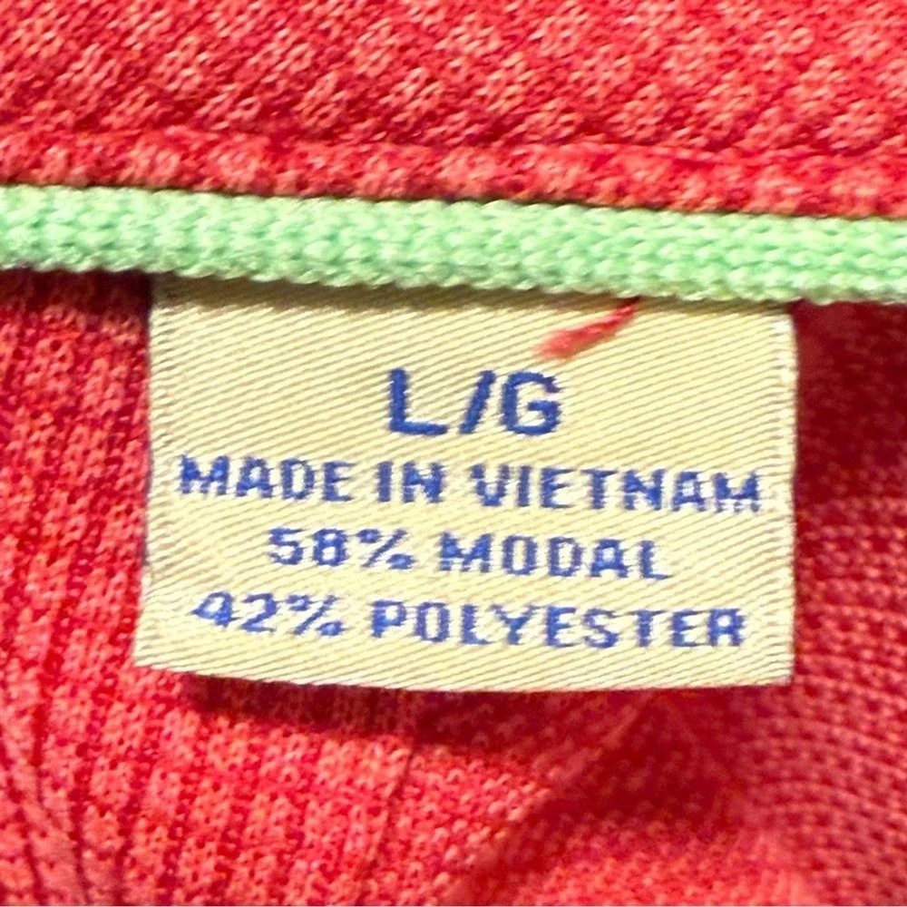 Tommy Bahama Men's Red Polo Shirt Short Sleeve‎ Casual Golf Preppy Large